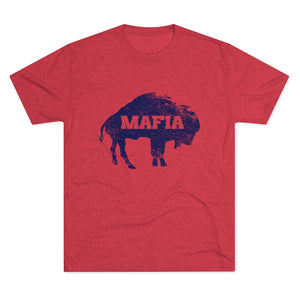 Bills Mafia Tri-Blend Distressed Tee