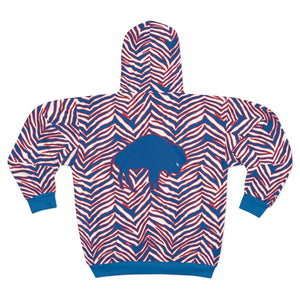 Buffalo Stripes Zubaz Zip Hoodie