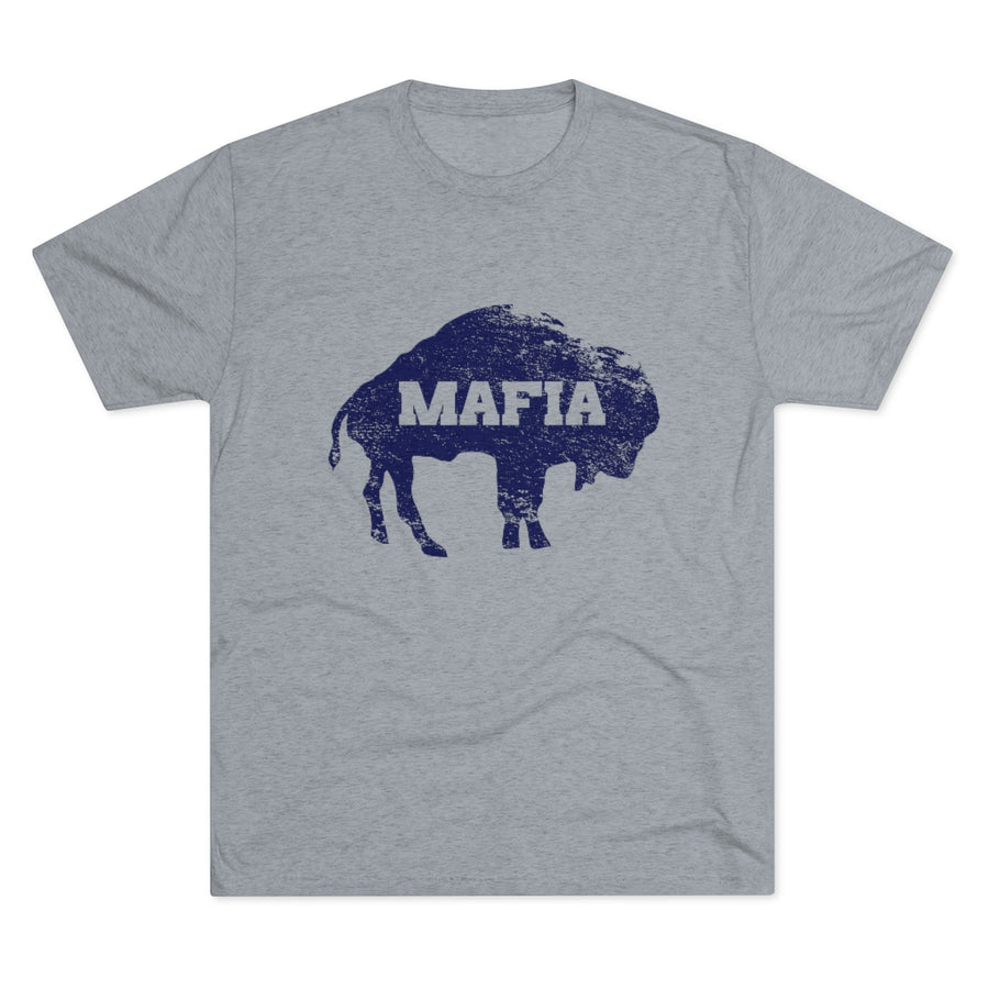 Bills Mafia Tri-Blend Distressed Tee